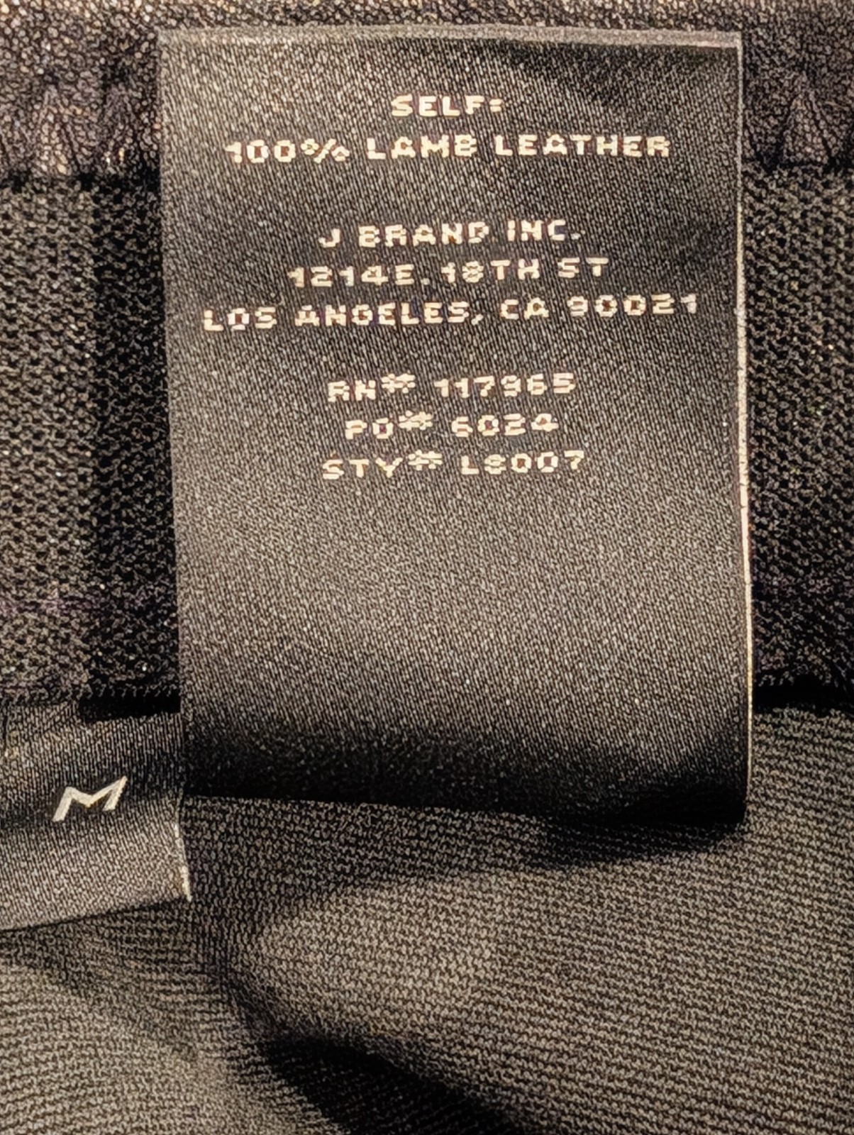 $1050 J BRAND L8007 SKINNY EDITA PULL UP LEATHER LEGGING PANTS WOMEN’S MED BLACK