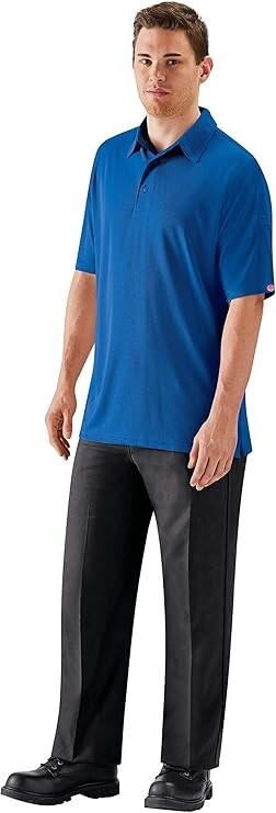 Red Kap Men’s Stain Resistant, Flat Front Work Pants, Black