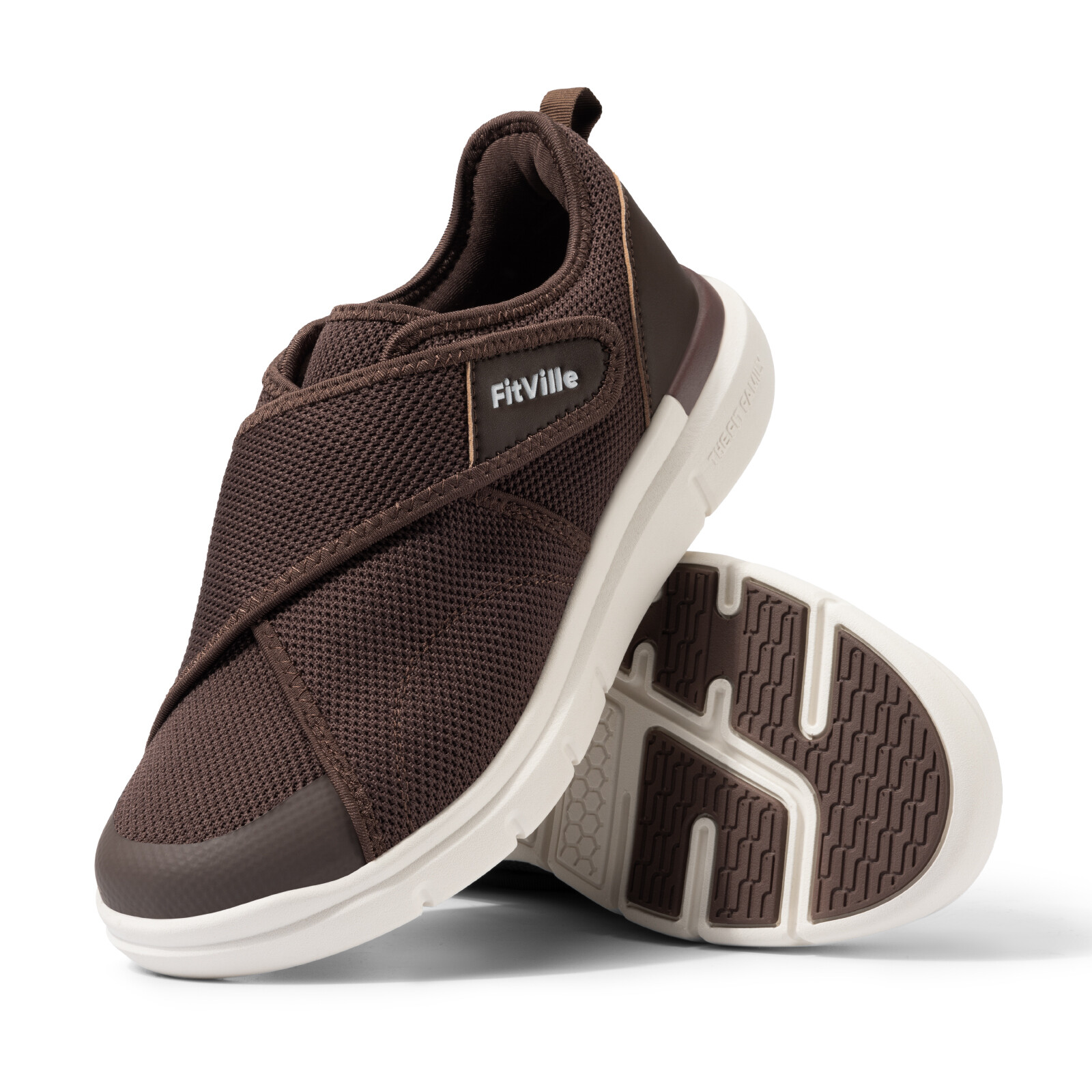 FitVille Men’s Diabetic Shoes Extra Wide Adjustable Walking Slip-on Swollen Feet