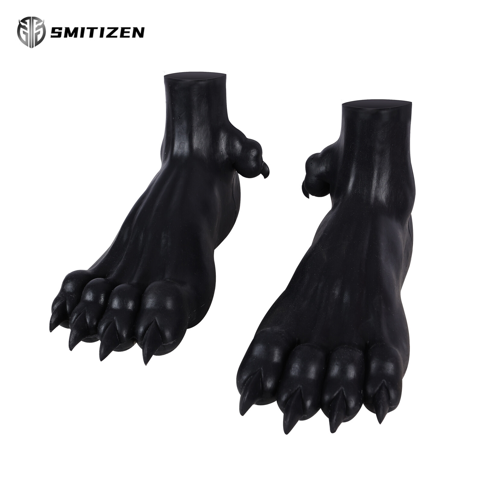 Smitizen Silicone fake claw Black Beast Paw monster Feet Realistic Skin Cosplay