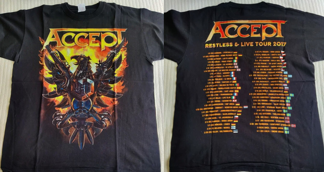 Accept Band Music Tour 2017 T-shirt S to 5XL NZL856