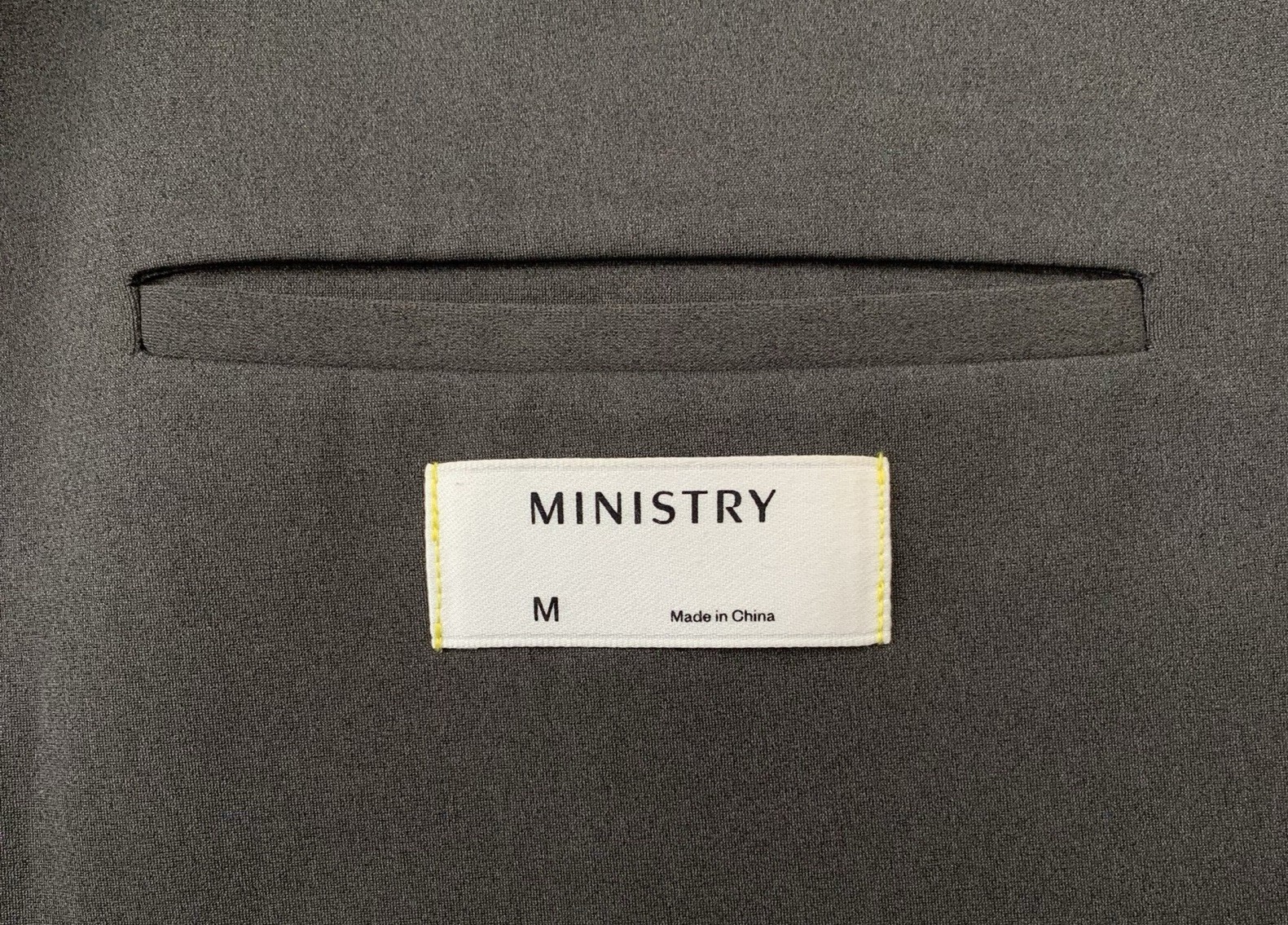 Mint! M Ministry of Supply Solid Dark Grey Patch Pocket Prime Flex Blazer