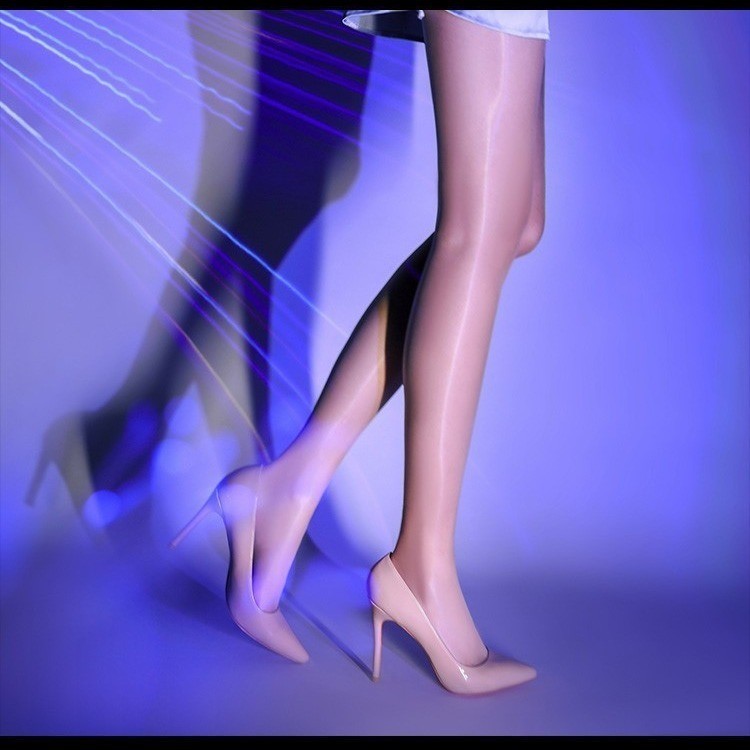 Ultra Oily Shiny 8D Pantyhose Plus Size Sheer Stockings Tights Up To 300lbs