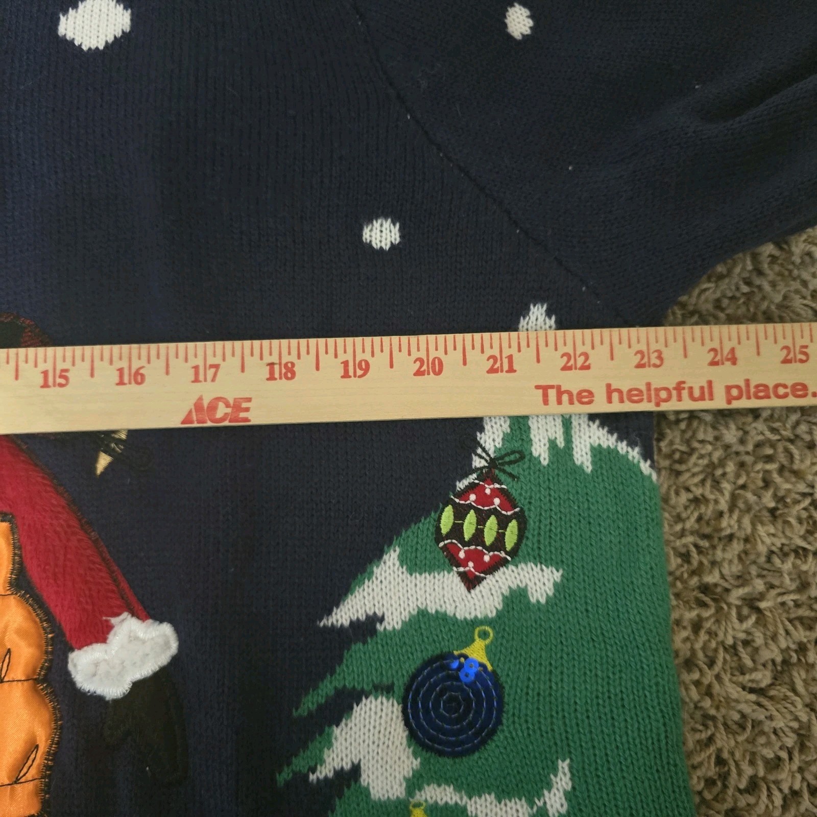 Jolly Sweaters Hunting/Camping Santa Ugly Christmas Sweater Men’s Size XL