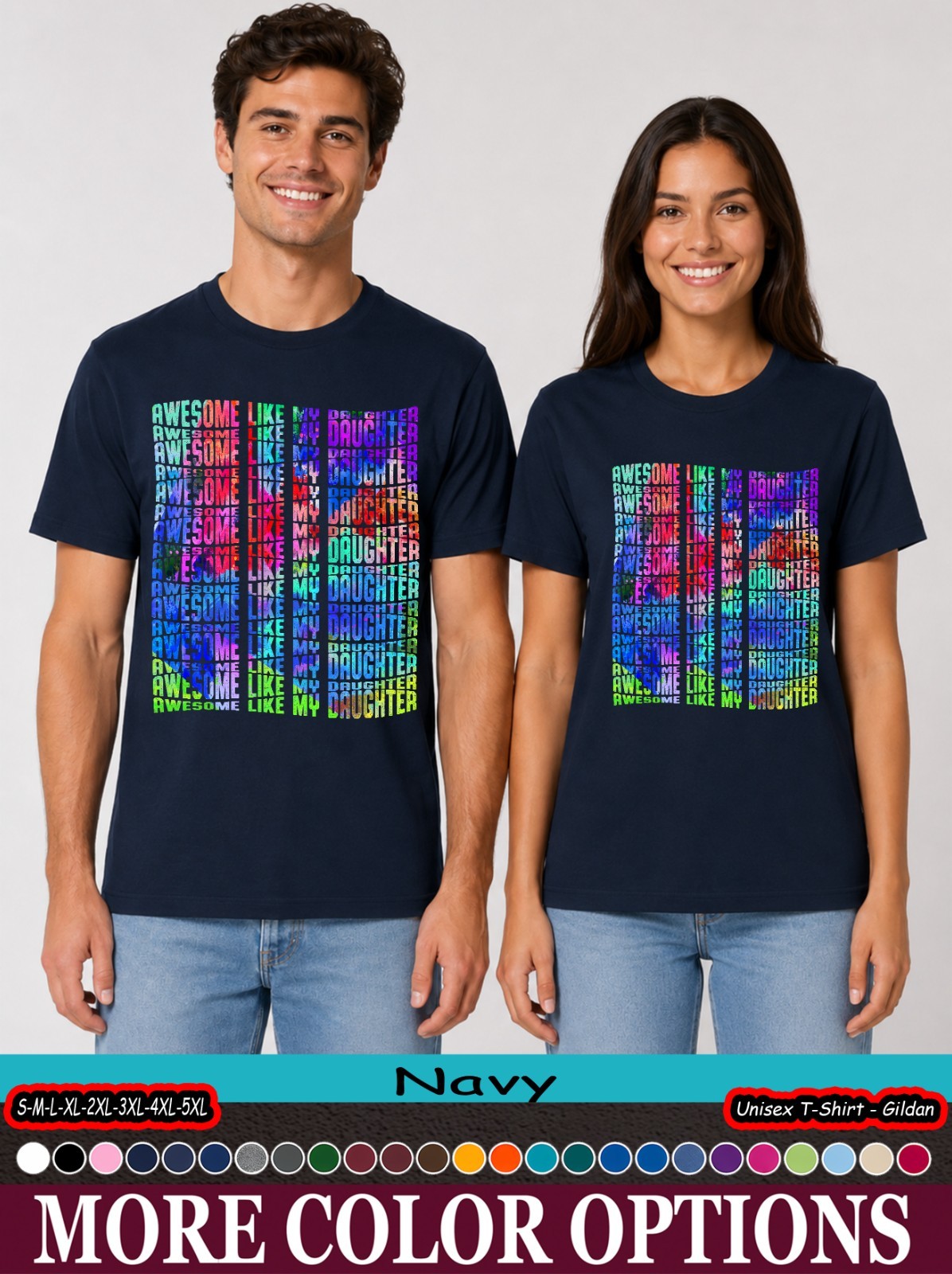 Awesome Like My Daughter Shirt, Proud Dad Father’s Day Gift T-Shirt
