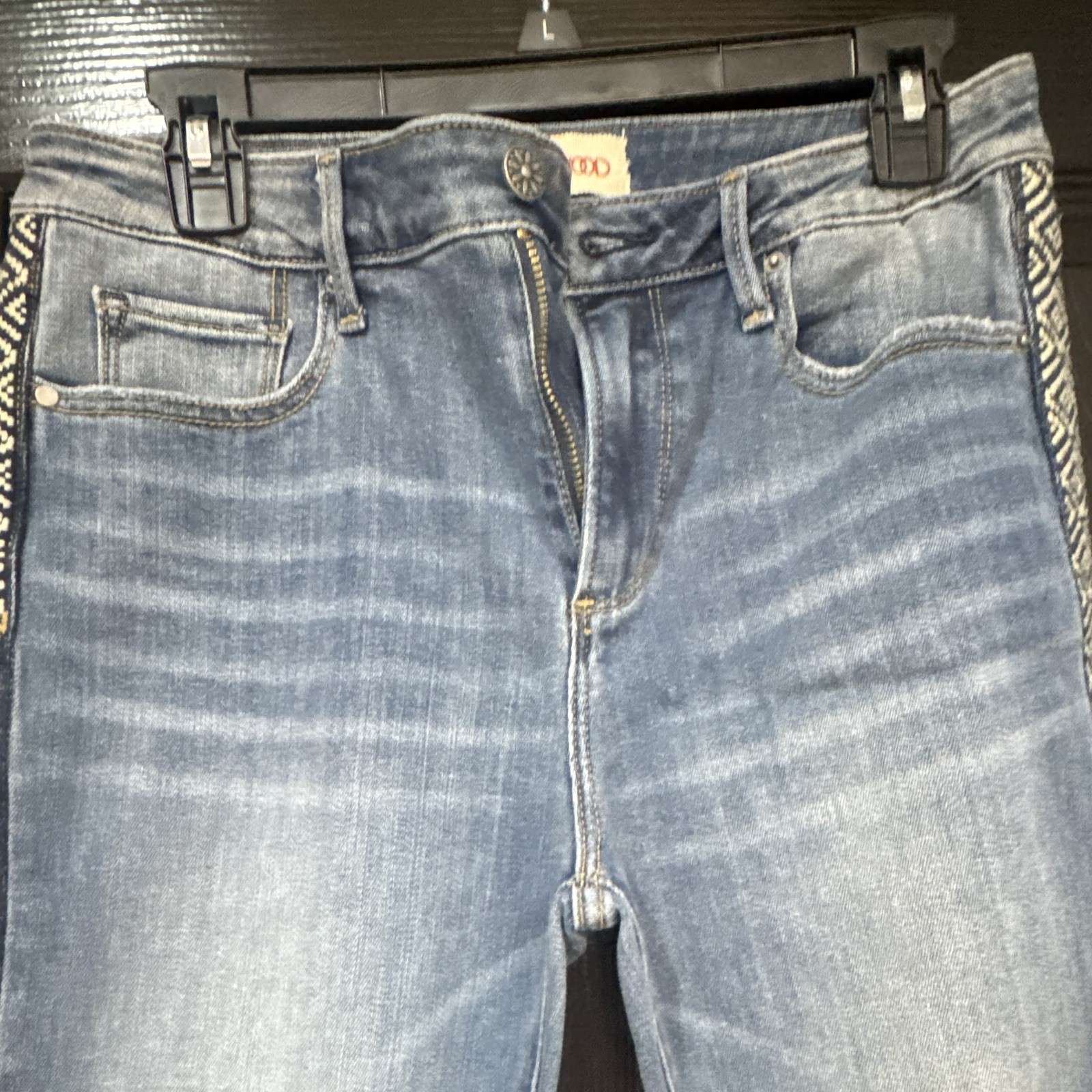 Driftwood Women’s Blue Denim Medium Wash High Rise Skinny Slim 5-Pocket 28