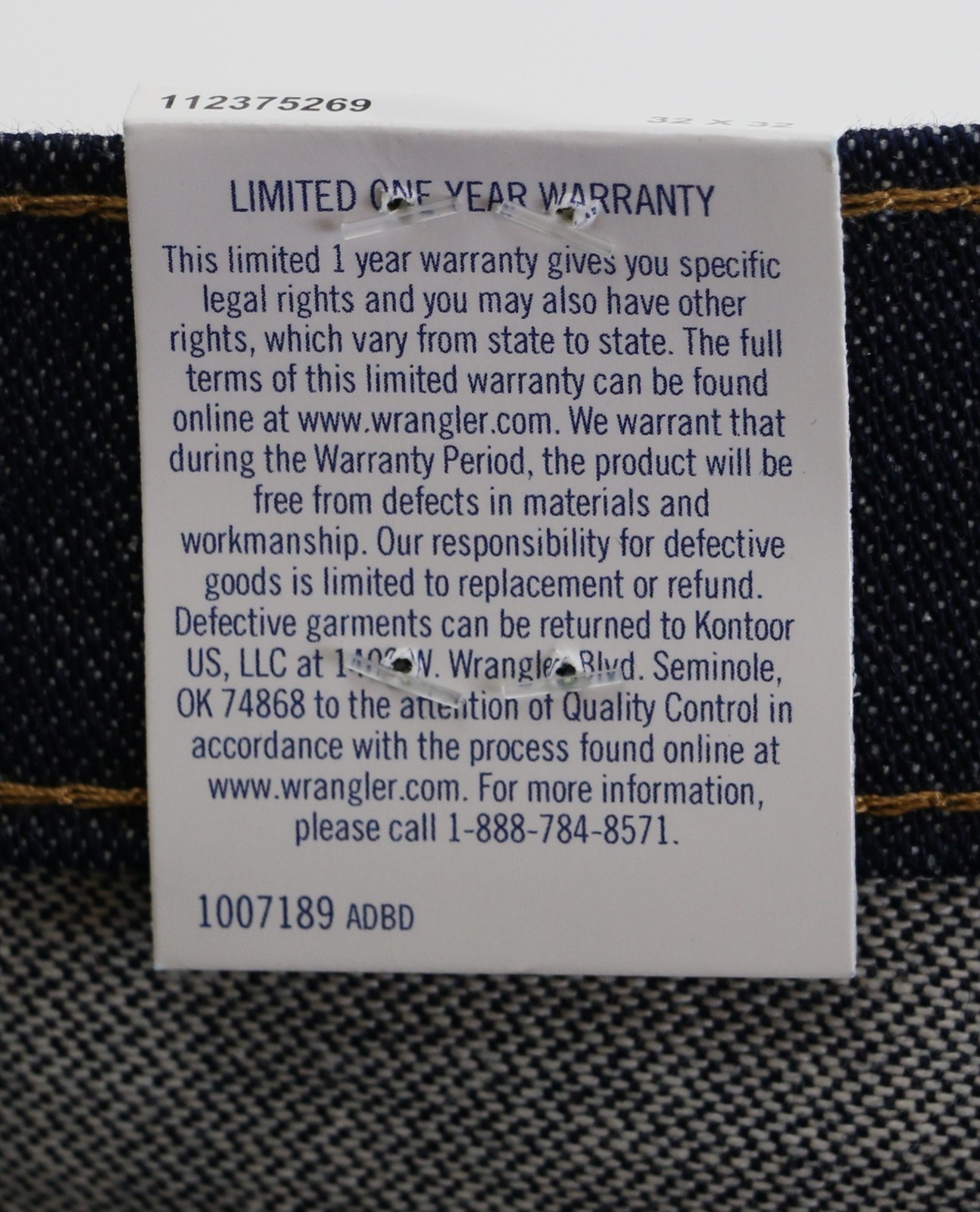 Wrangler 13MWZ Men’s Jeans 100% Cotton Selvedge Denim Broken Twill Dark Indigo