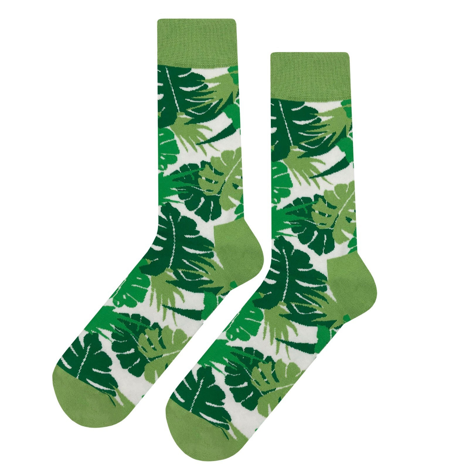 NWT Green Fern Dress Socks Novelty Men 8-12 Green Crazy Fun Sockfly