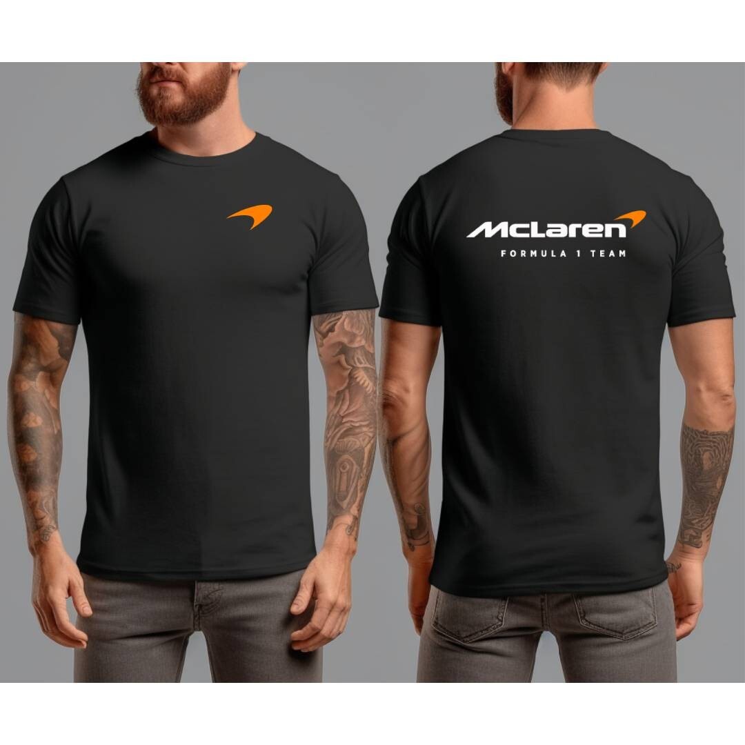 McLaren Racing Team F1 Formula Tshirt Sport Black Print Gildan Unisex T-Shirt