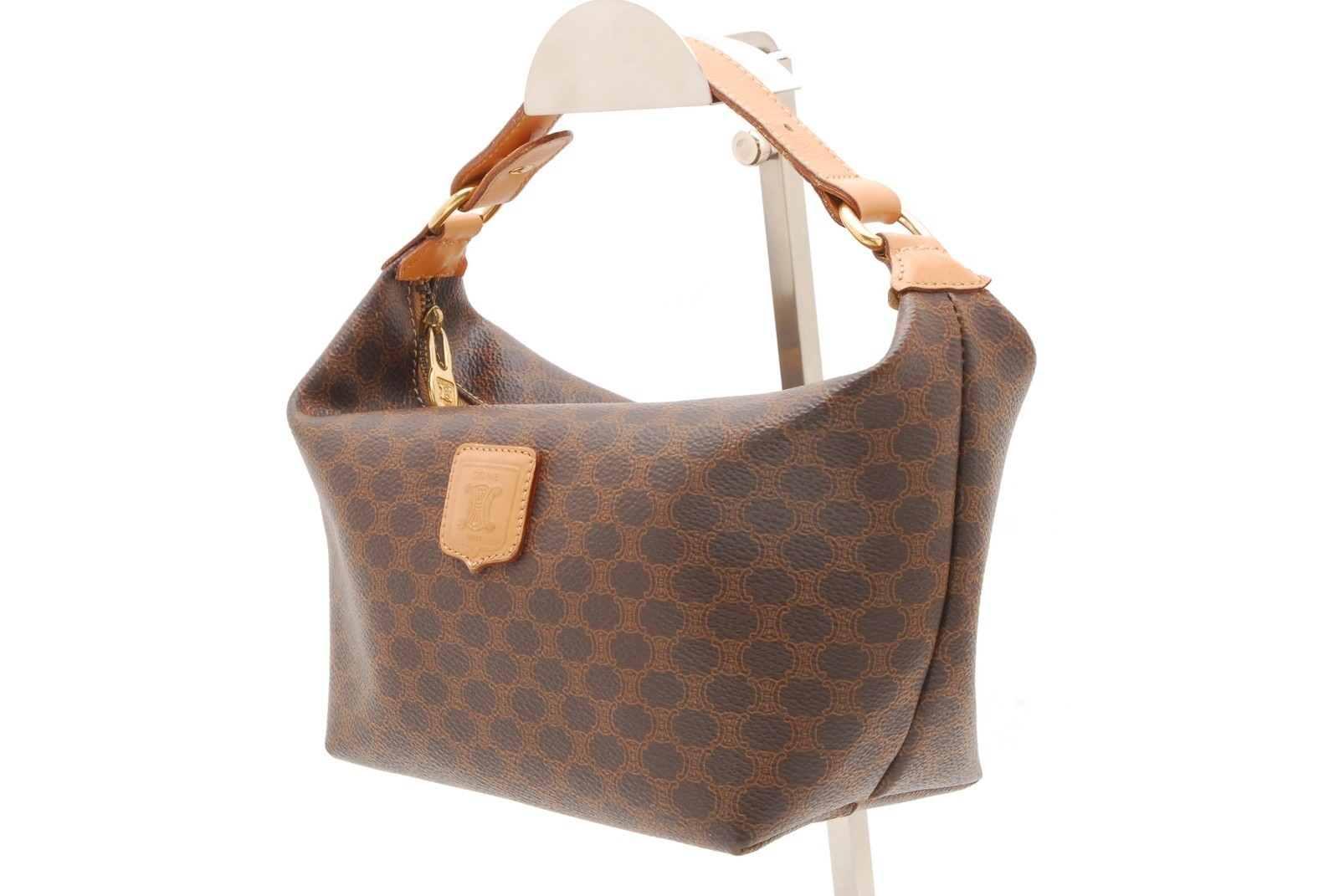 CELINE Macadam Accessory Pouch PVC Leather Hand Bag Purse Authentic #1144