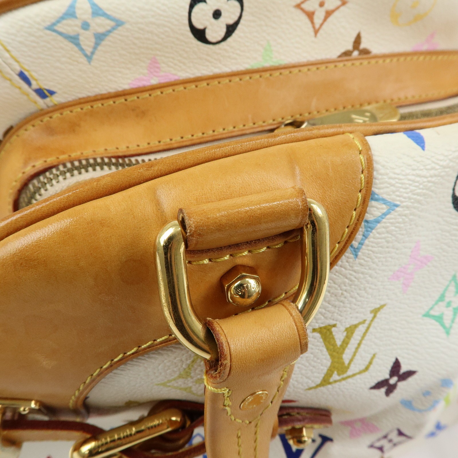 Louis Vuitton Monogram Multicolor Claudia Hand Bag Blanc M40193 Auth Used F/S