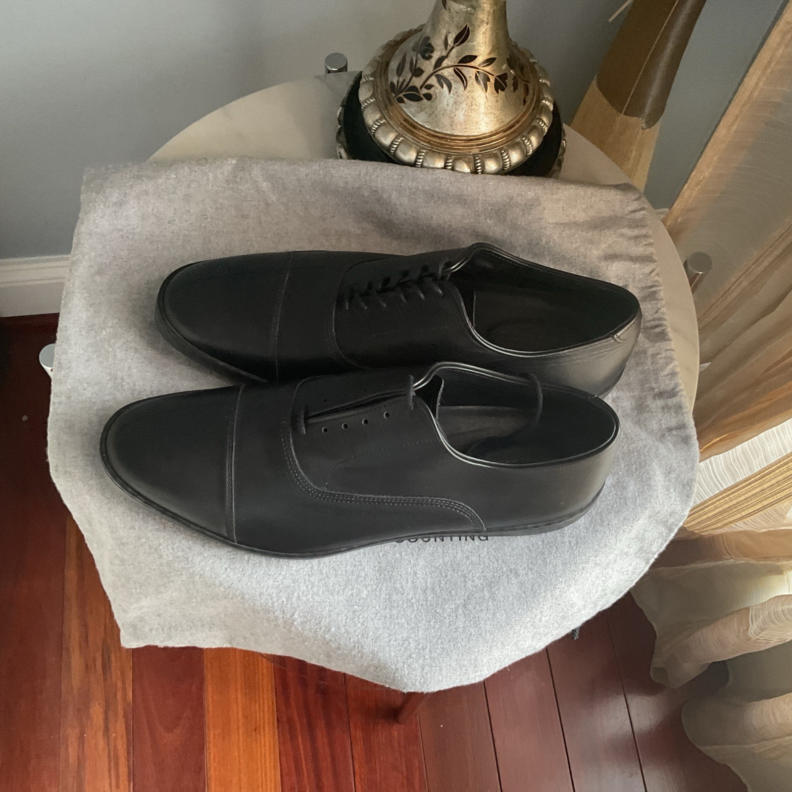 Allen Edmonds Park Avenue Cap Toe Oxford Leather Shoes Size 10 Black Made in USA