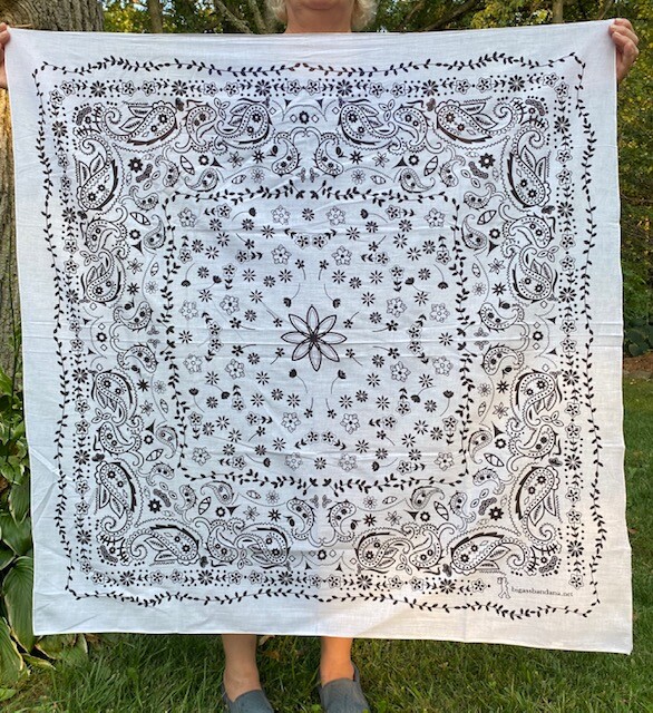 BIG ASS BANDANA Extra Large Texas Size Paisley Bandana 42×42 in