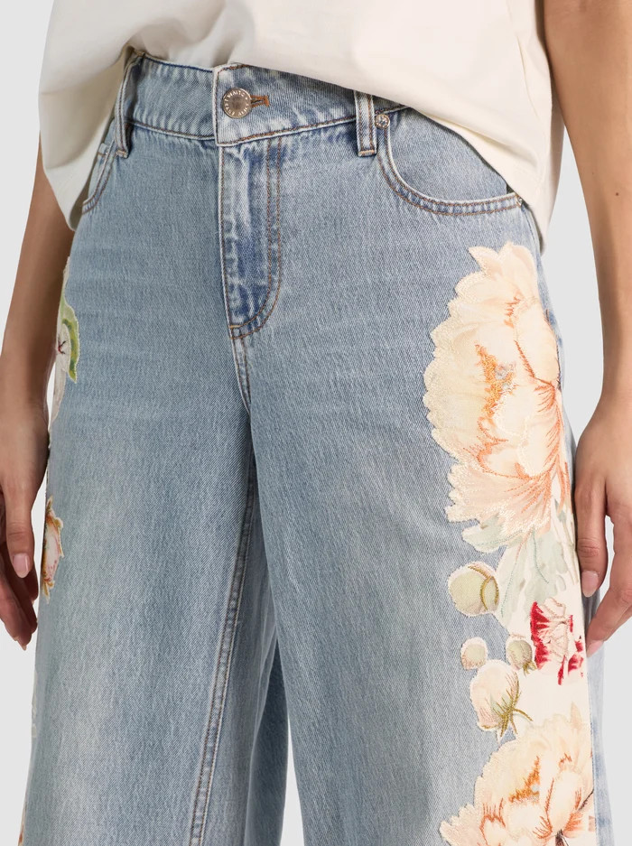 Alice+Olivia 2026SS AMAZING EMBROIDERED JEAN