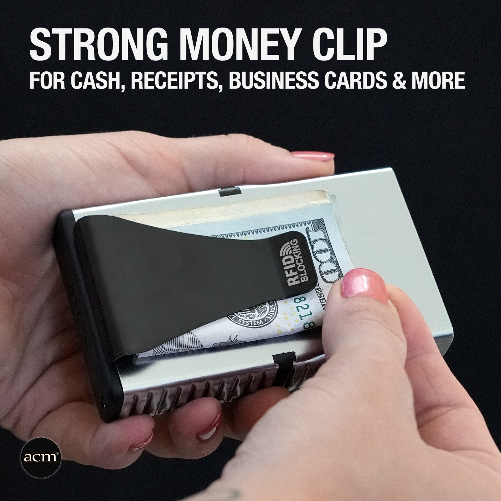 ACM Wallet 2.0 – Scratch & Scuff – RFID Blocking 6-Card Wallet with Money Clip