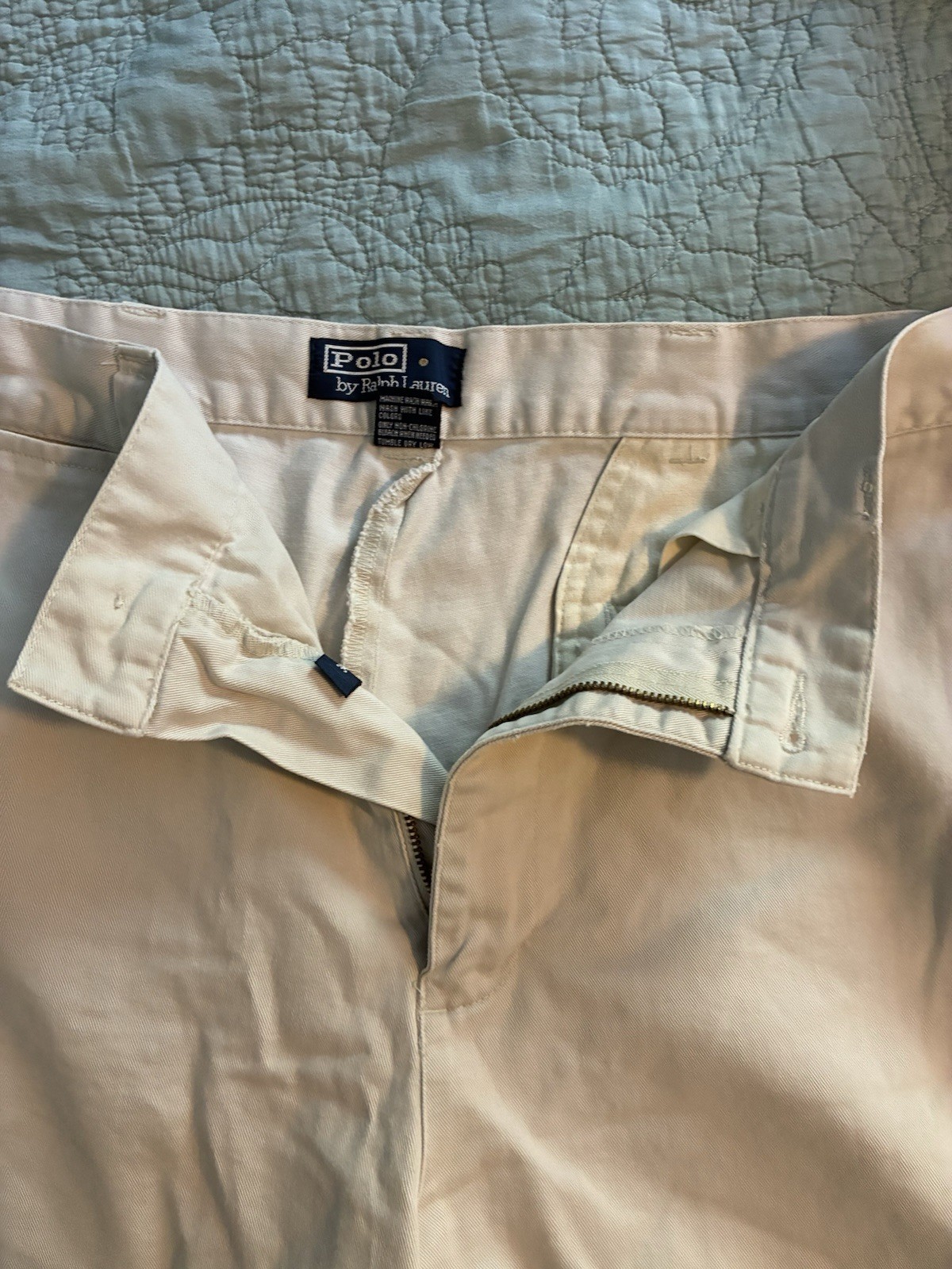 Vintage Polo Ralph Lauren Pleated Chino Shorts Mens 34 Beige Khaki Cotton 90s