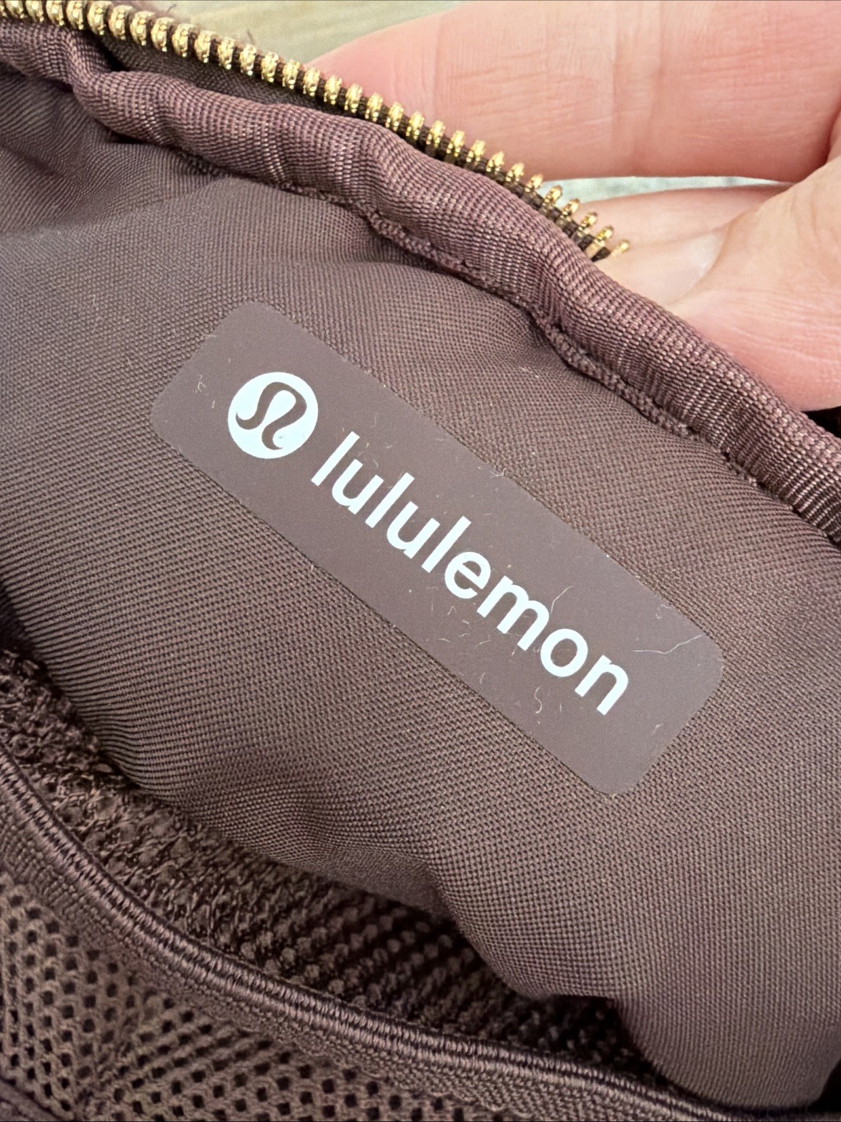 NWOT Lululemon Everywhere Belt Bag 1L Brown Sherpa Fleece Gold Hardware Auth