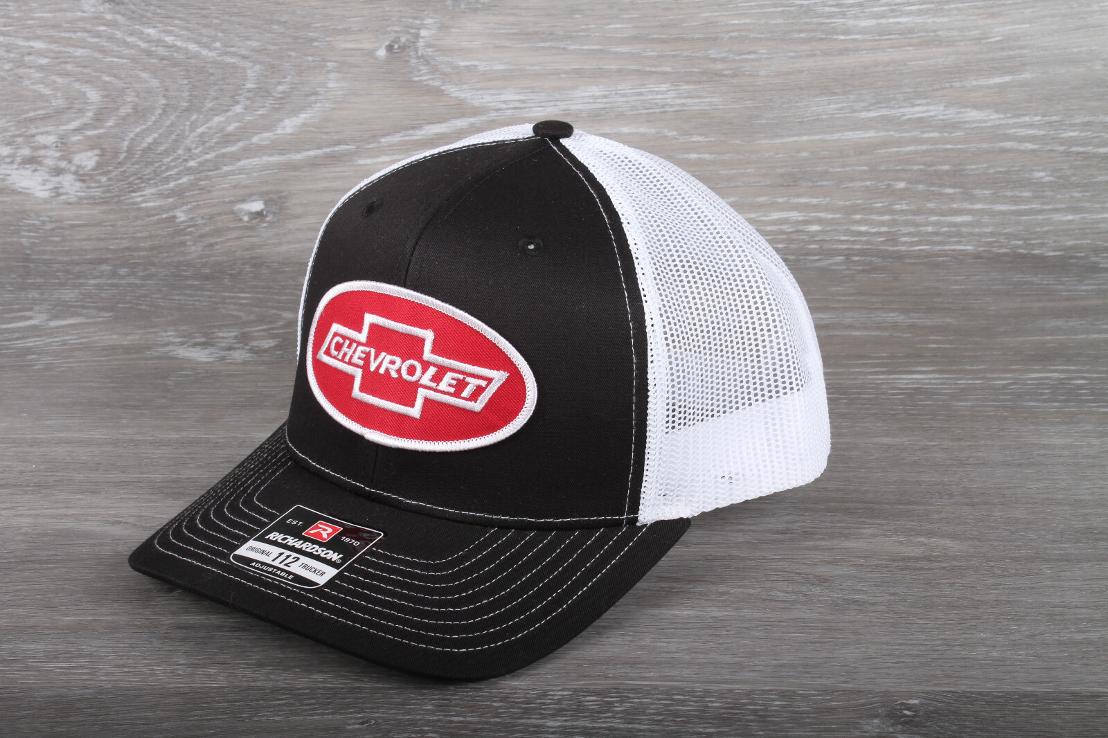 Vintage Chevrolet Patch on a Richardson 112 Trucker Snapback Hat