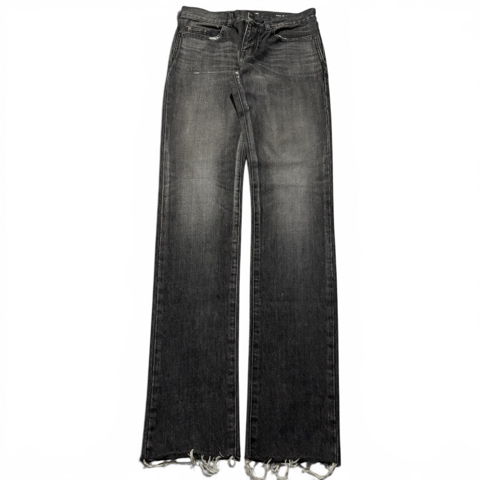 Saint Laurent Paris D02 Black Washed Denim Jeans