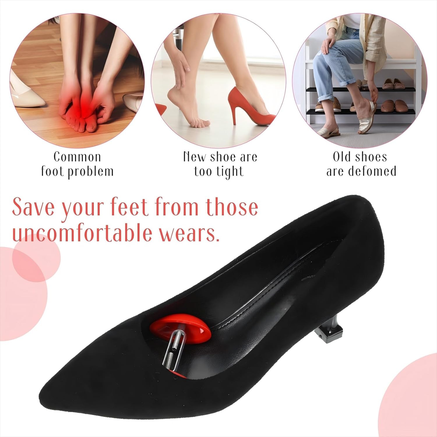 100pcs Adjustable Shoe Stretcher Boot Men Women Size Shaper Expander Widener Lot