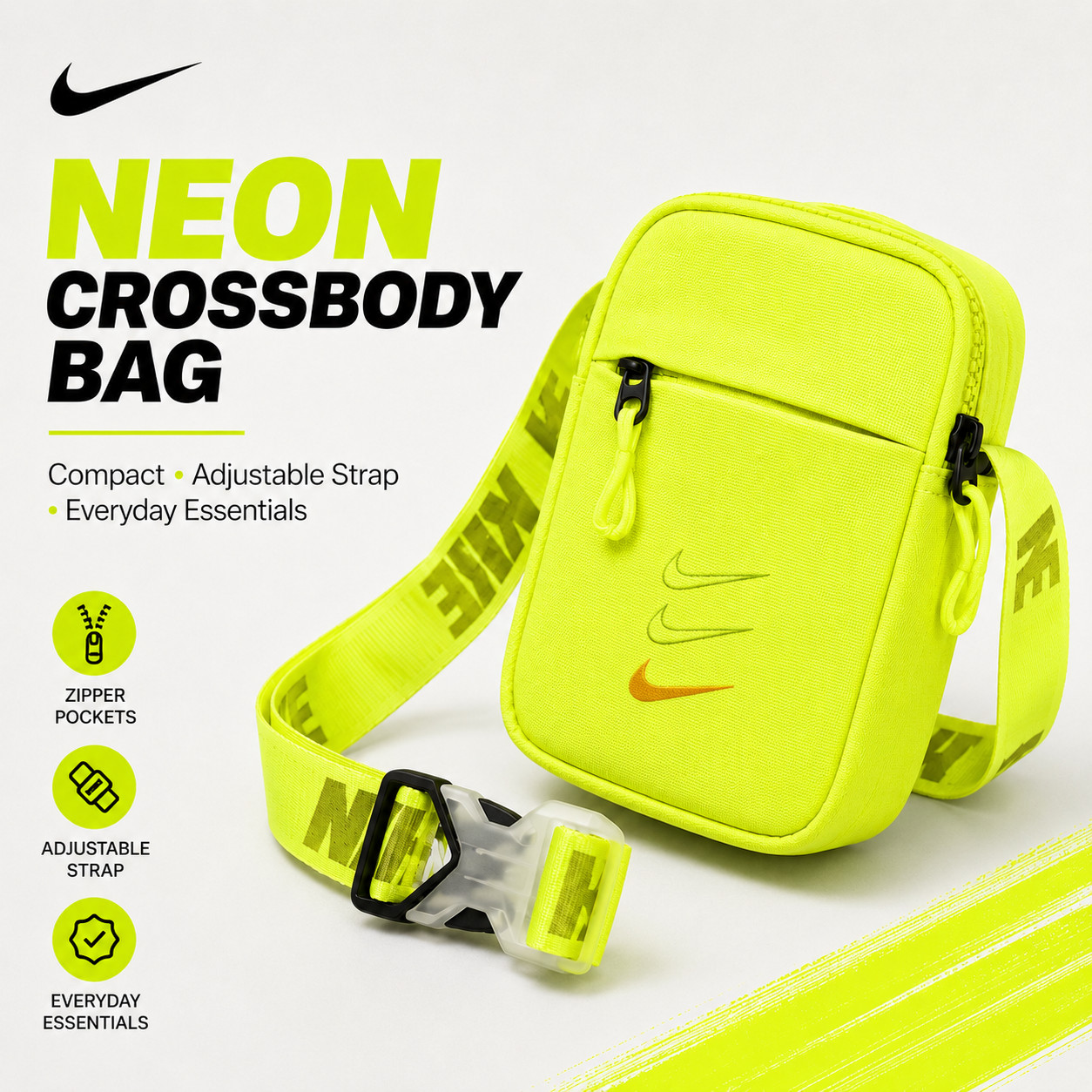 Nike Cross Body bag Neon Color New