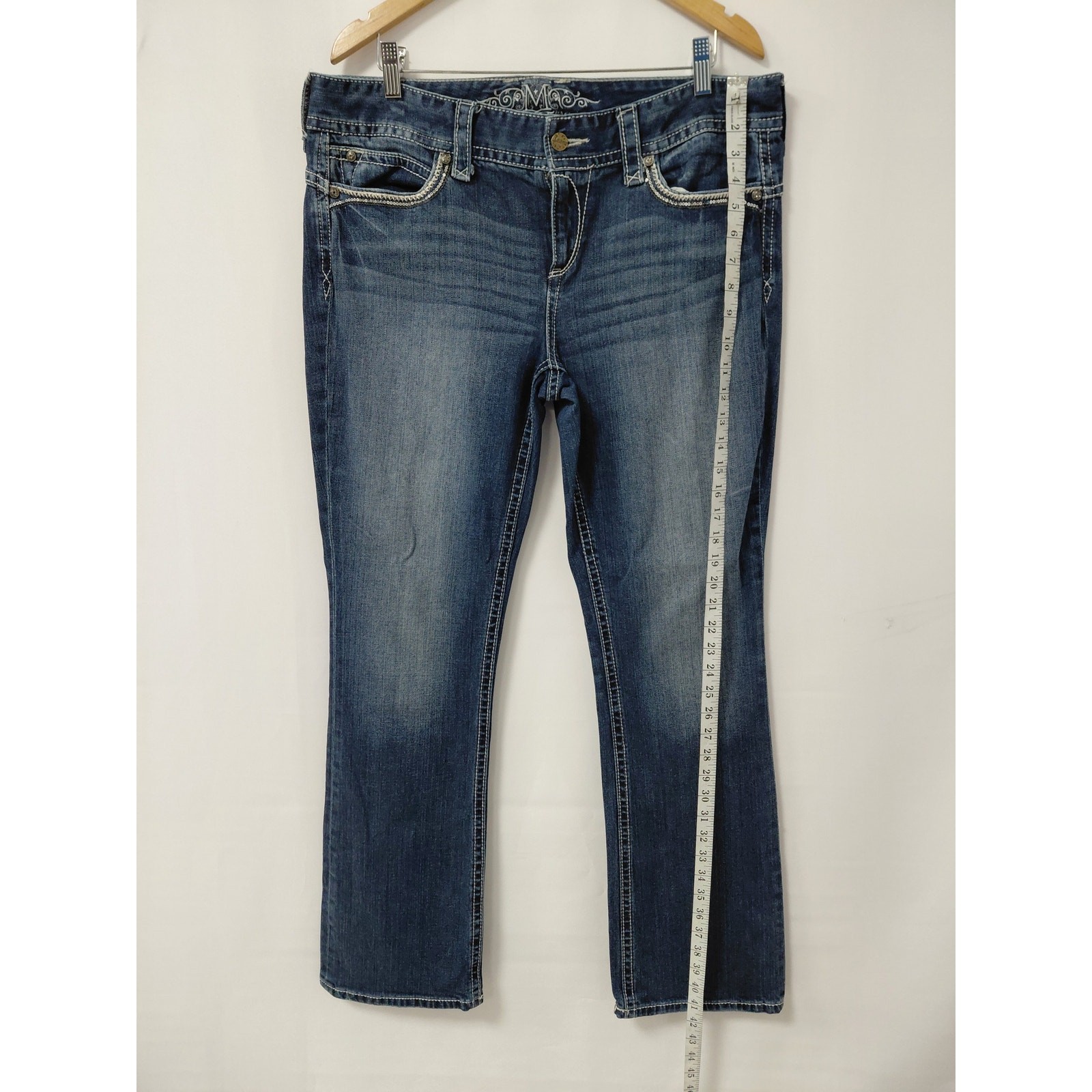 Maurices Premium Jeans Blue Denim Mid Rise Mid (10-12 in) Regular Size 15/16