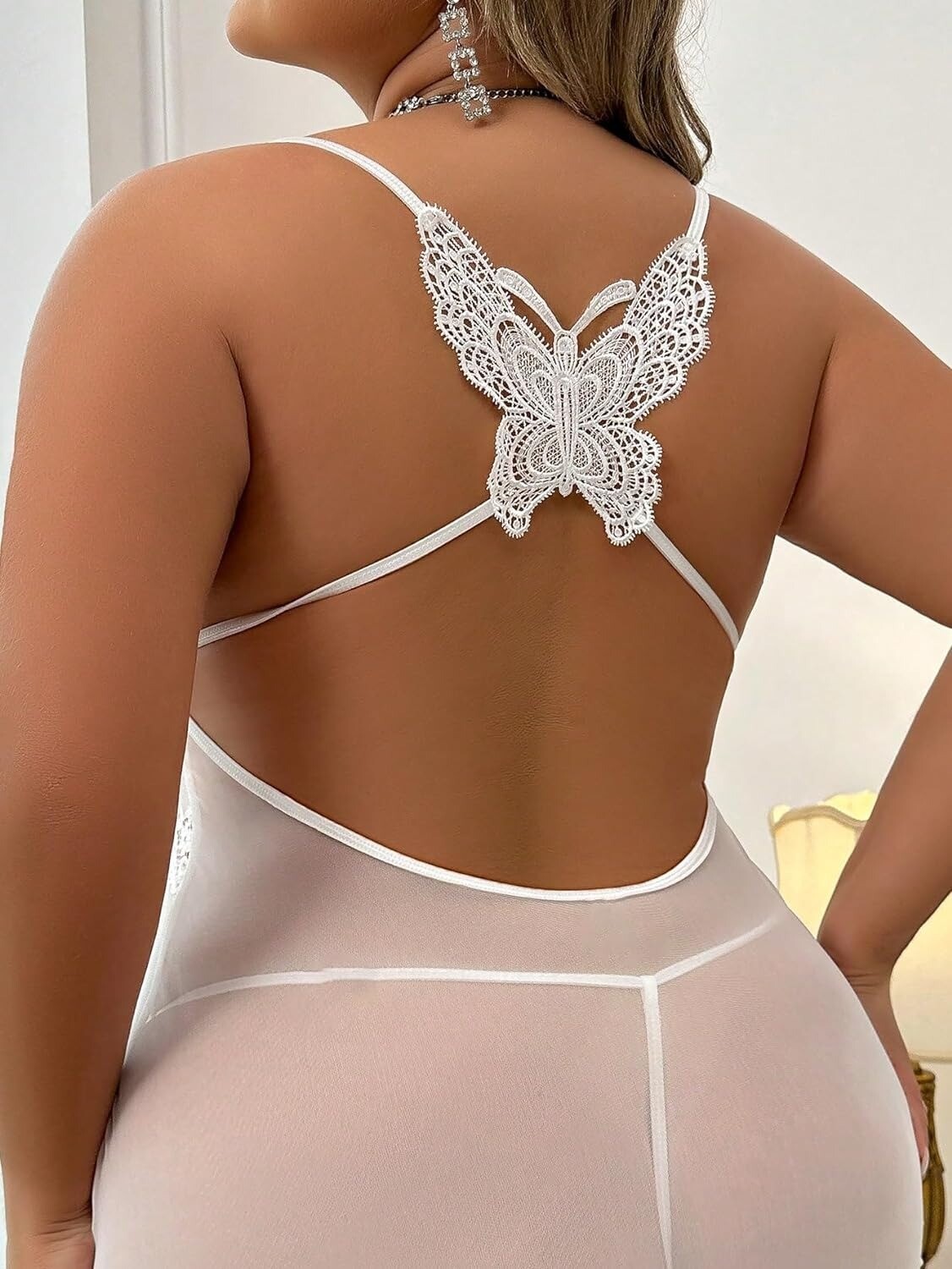 Plus Size Sexy-Lingerie-Lace-Women’s-G-string-Underwear-Babydoll-Nightwear-Dress