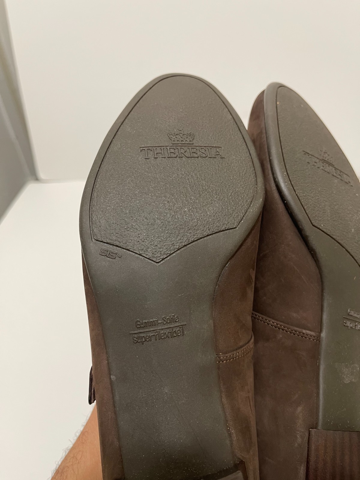 NWOB NEW Theresia Gaby Mary Jane Brown Suede German comfort shoes 5.5G US 7