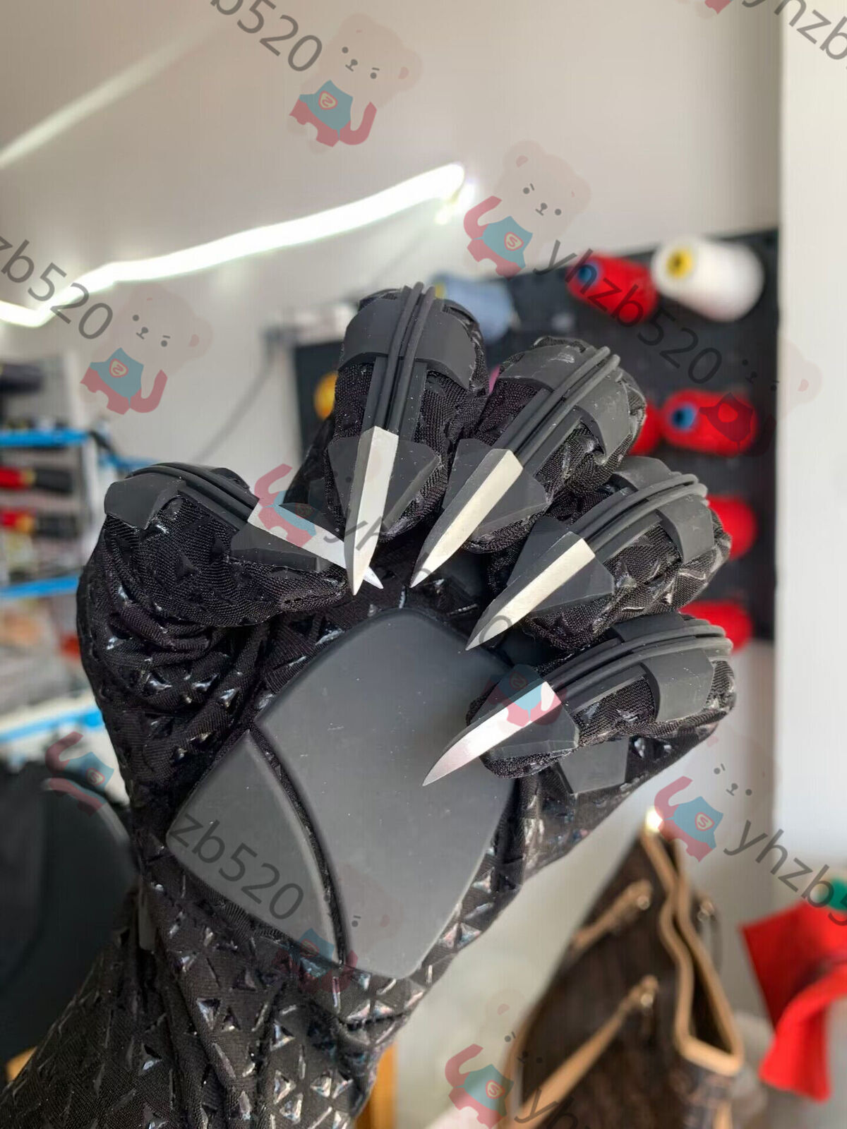 Black Panther 1 Pair Gloves & Claws T’Challa Cosplay Props Costume Accessory Cos