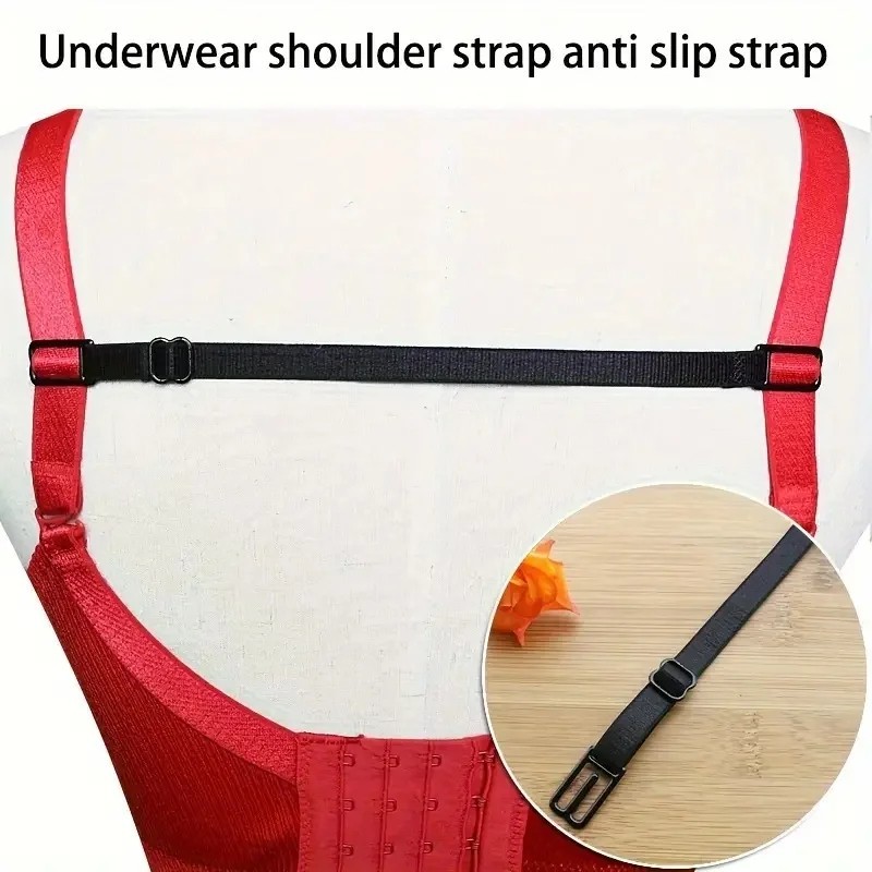 3pc Bra Strap Holder Nonslip Elastic Adjustable Band Strap Racer Back Clip Women