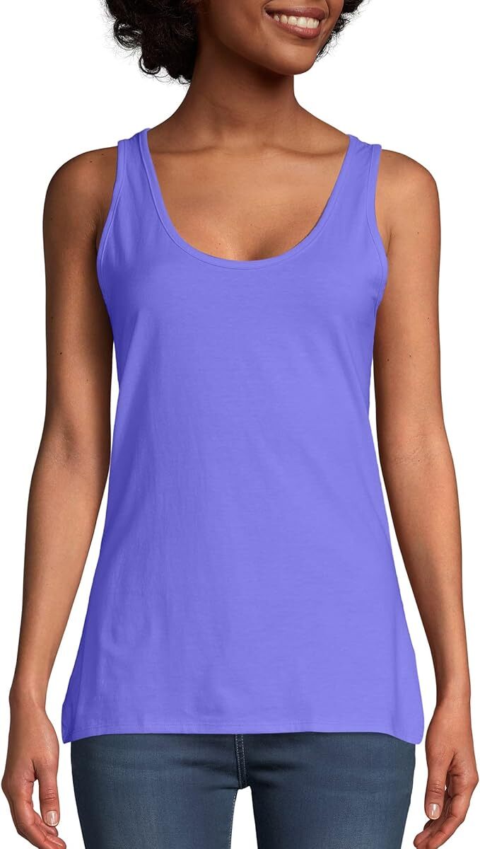 Hanes Scoop Neck Tank Top Sleeveless Lightweight Essential Women