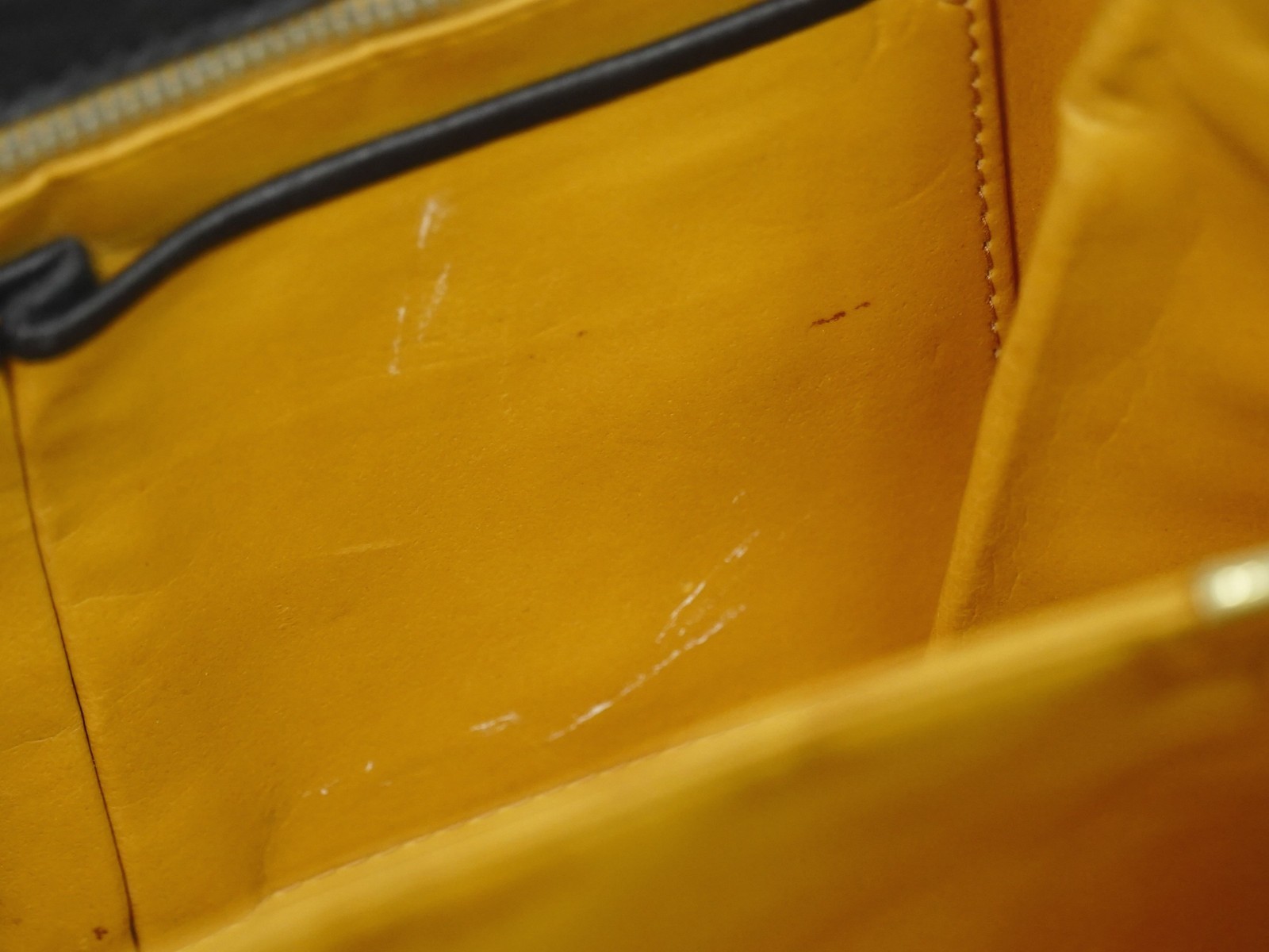 CELINE Leather Shoulder Crossbody Bag Black Gold