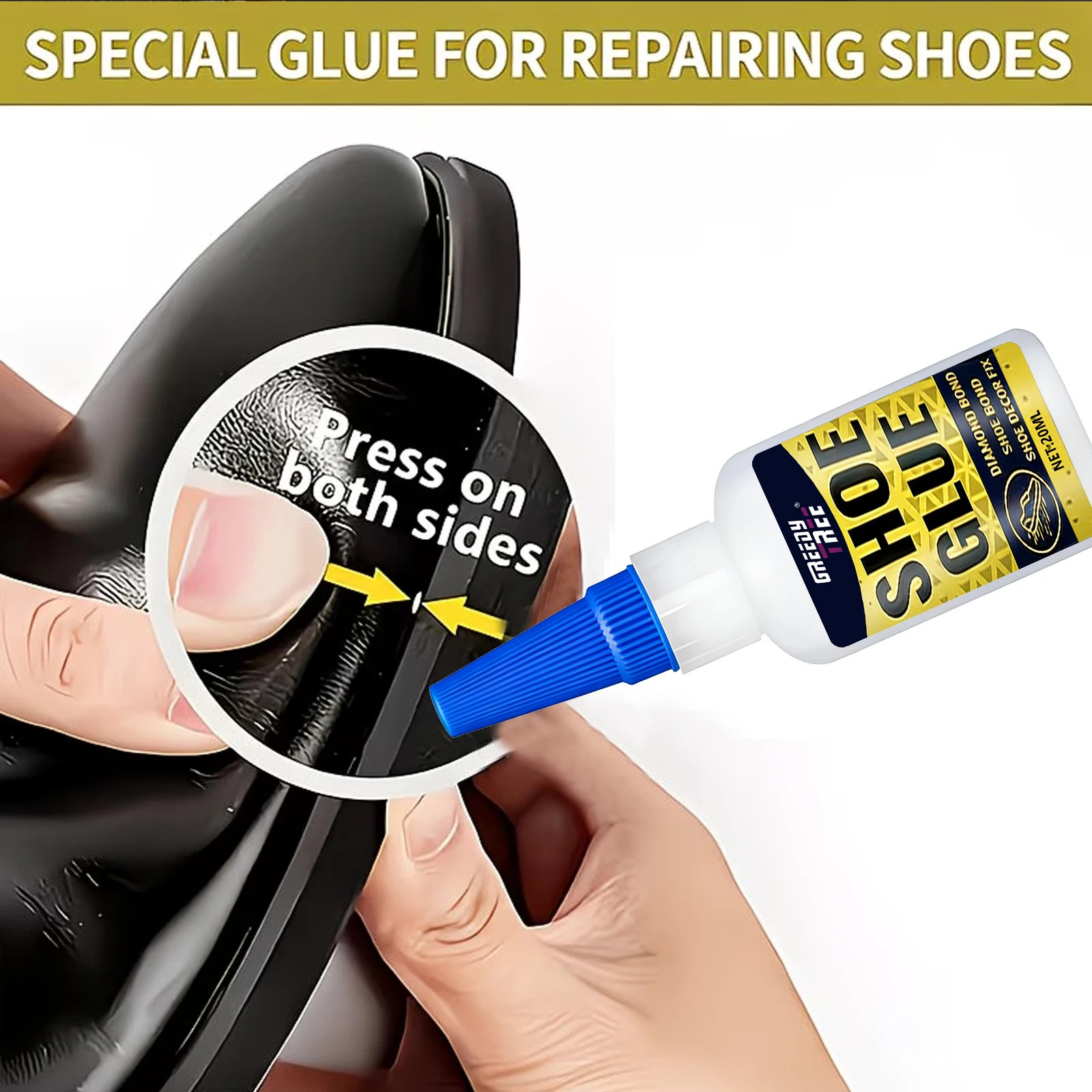 Super Strong Shoe Glue, Professional Quick Dry Footwear Repair Adhesive for Leat