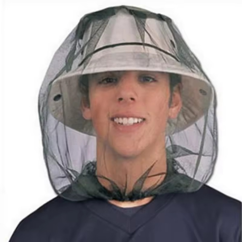 Anti Mosquito Fishing Cap Mesh Hat Net Adjustable for Outdoor Camping
