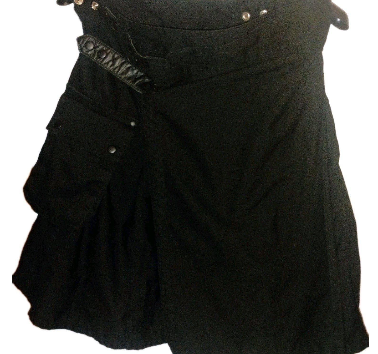 All Kilts Sports Deluxe Black 100% Cotton Sport Kilt Men Size 36 Kilt Style