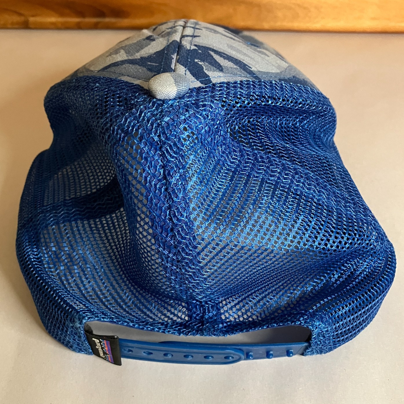Patagonia Trucker Hat Blue Camo Mesh Snapback Cap One Size Big Camo P-6 LoPro