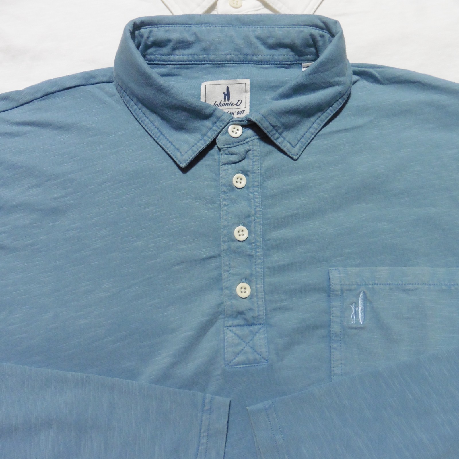 JOHNNIE O Mens COASTAL WASH POLO SHIRT LONG SLEEVE ORIGINAL 4-BUTTON GOLF