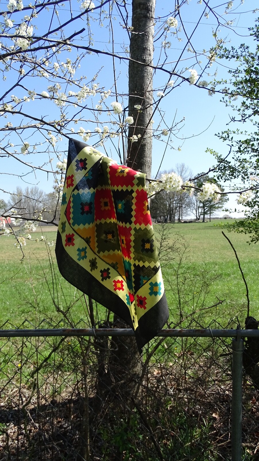 Southwest Argyle 22×22 Bandanna