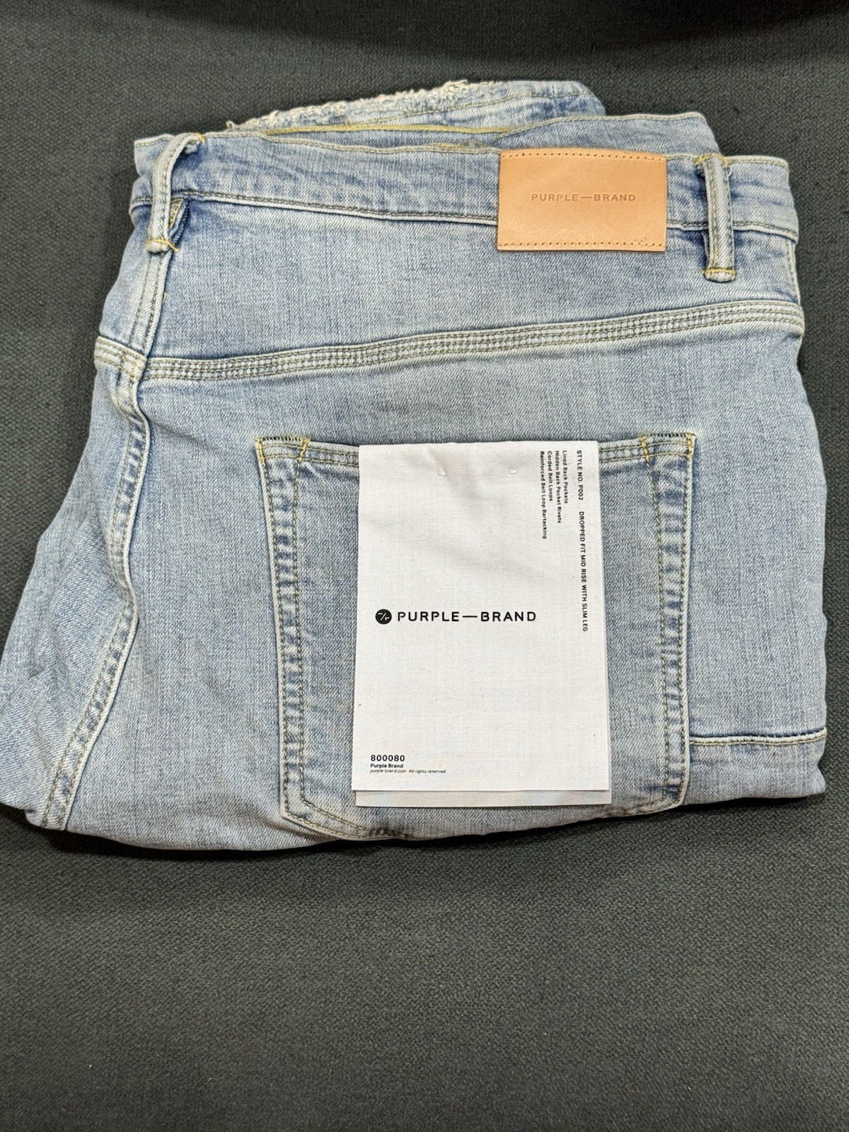 Purple Jeans Size 40 P002 Light Indigo Blowout Denim