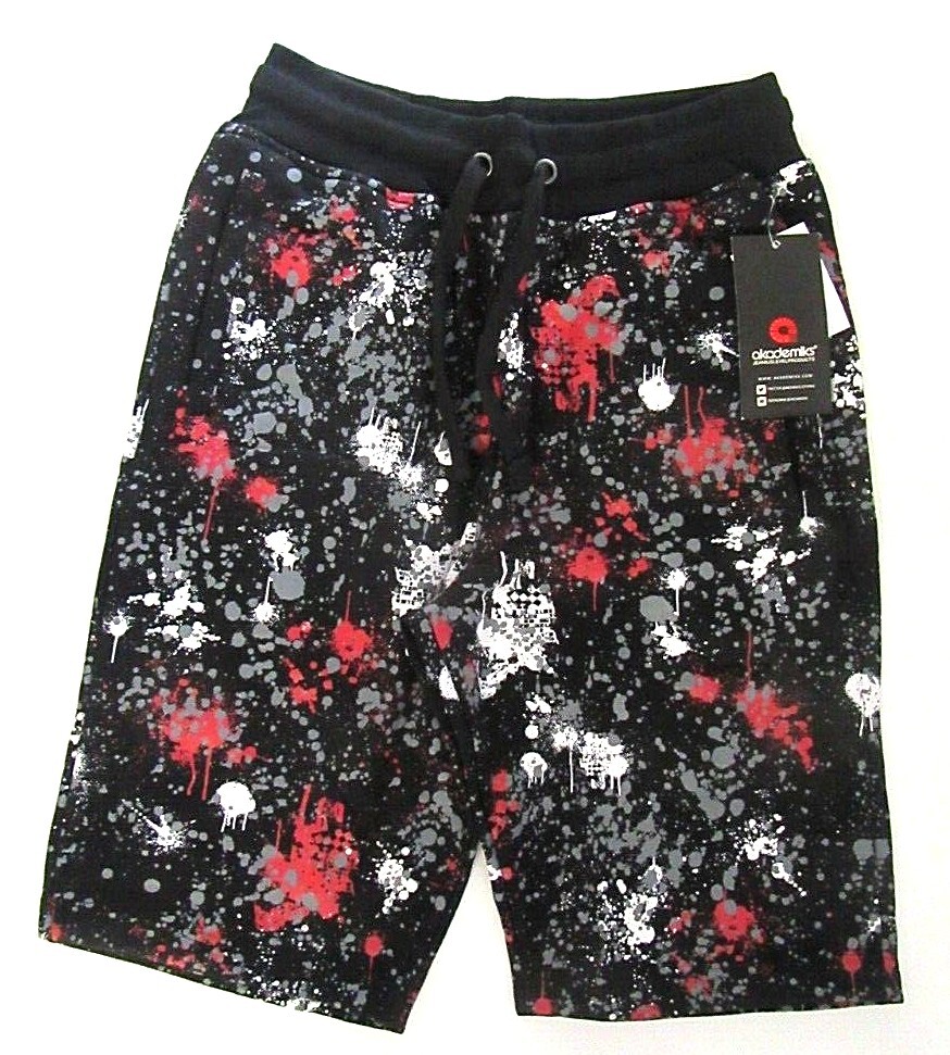 MSRP $38.00 Men’s Black Paint Splatter Short Shorts Pants