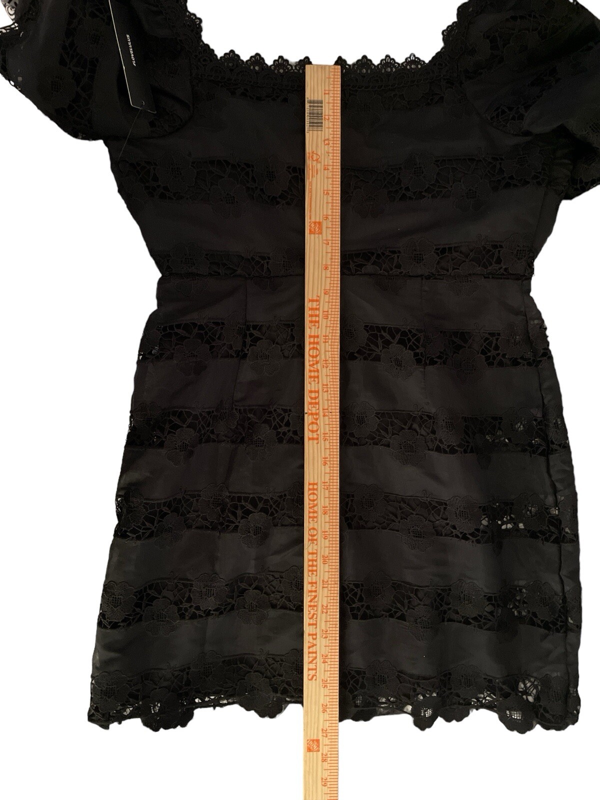 Lulu’s Black Mini Dress Size L, Lace Fully Lined