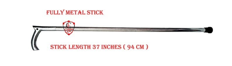 Steeliness Steel Aluminum Tactical Walking Cane The Remarkable V Handle Handmade