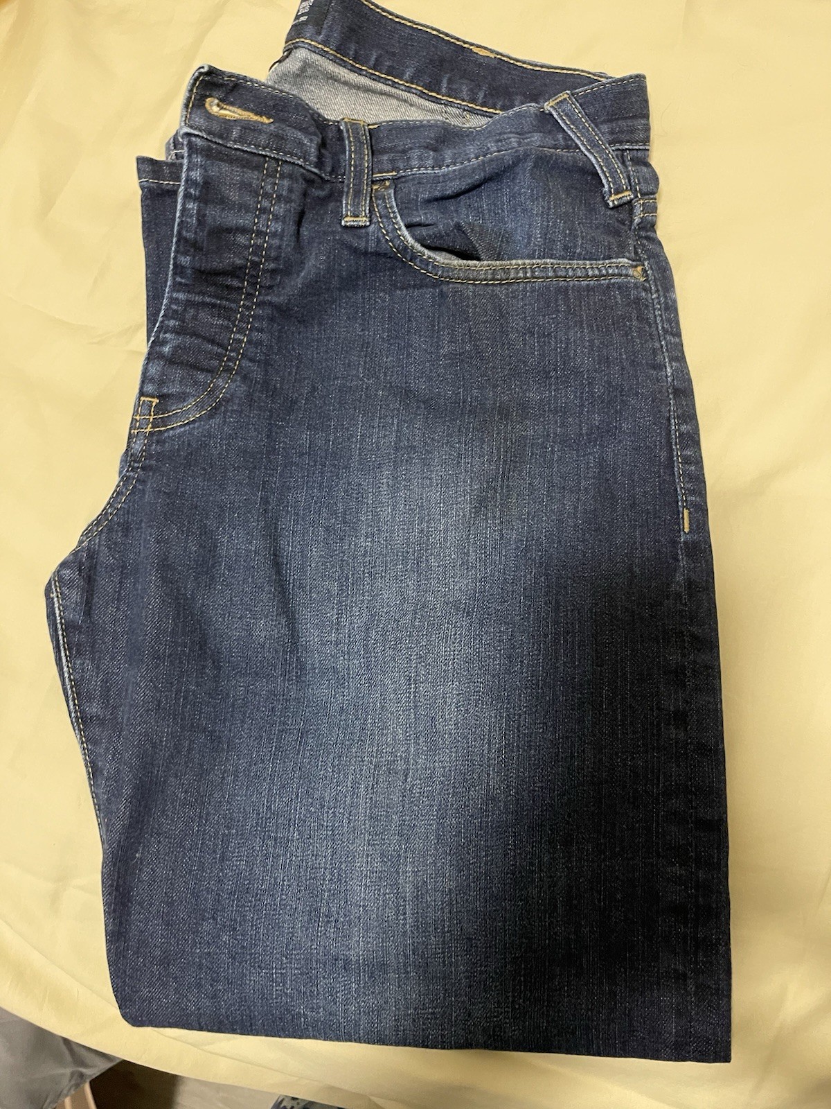 Armani Jeans Men’s Dark Wash Blue Straight Leg Regular Fit Mid Rise Denim