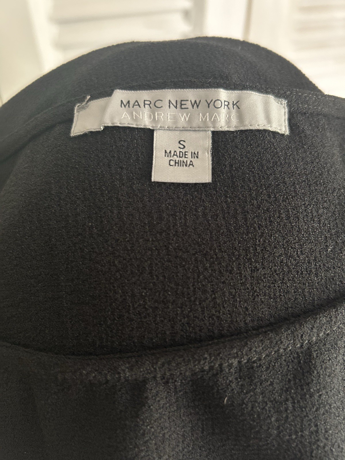 Marc New York Andrew Marc Womens Small Black Cherry Print Blouse Coquette Top