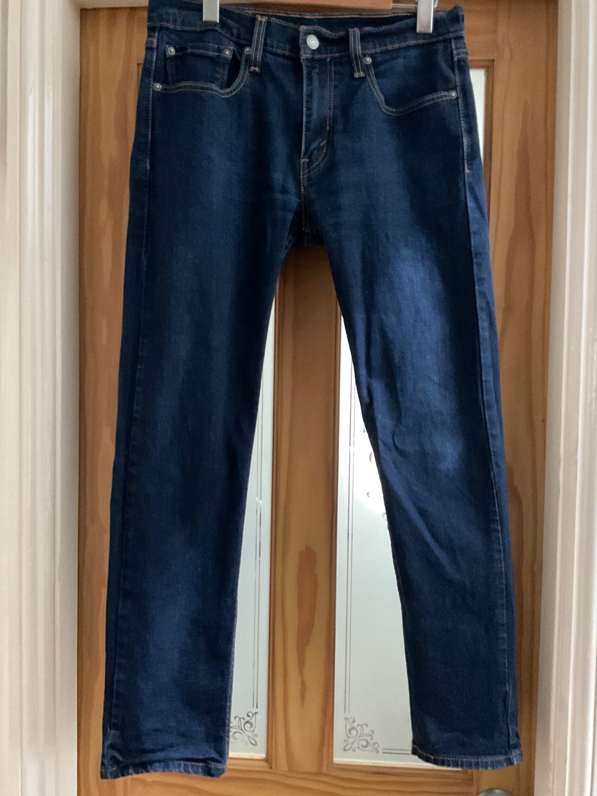 LEVI’S 502 Dark Navy Blue Denim Zip Fly Jeans – W31 L32 – Men’s