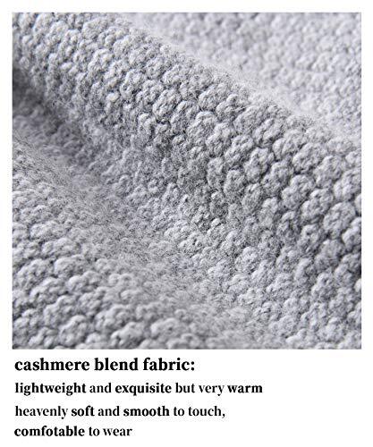 Slouchy Beanies for Women Winter Soft Warm Cashmere Hat Medium Light Grey