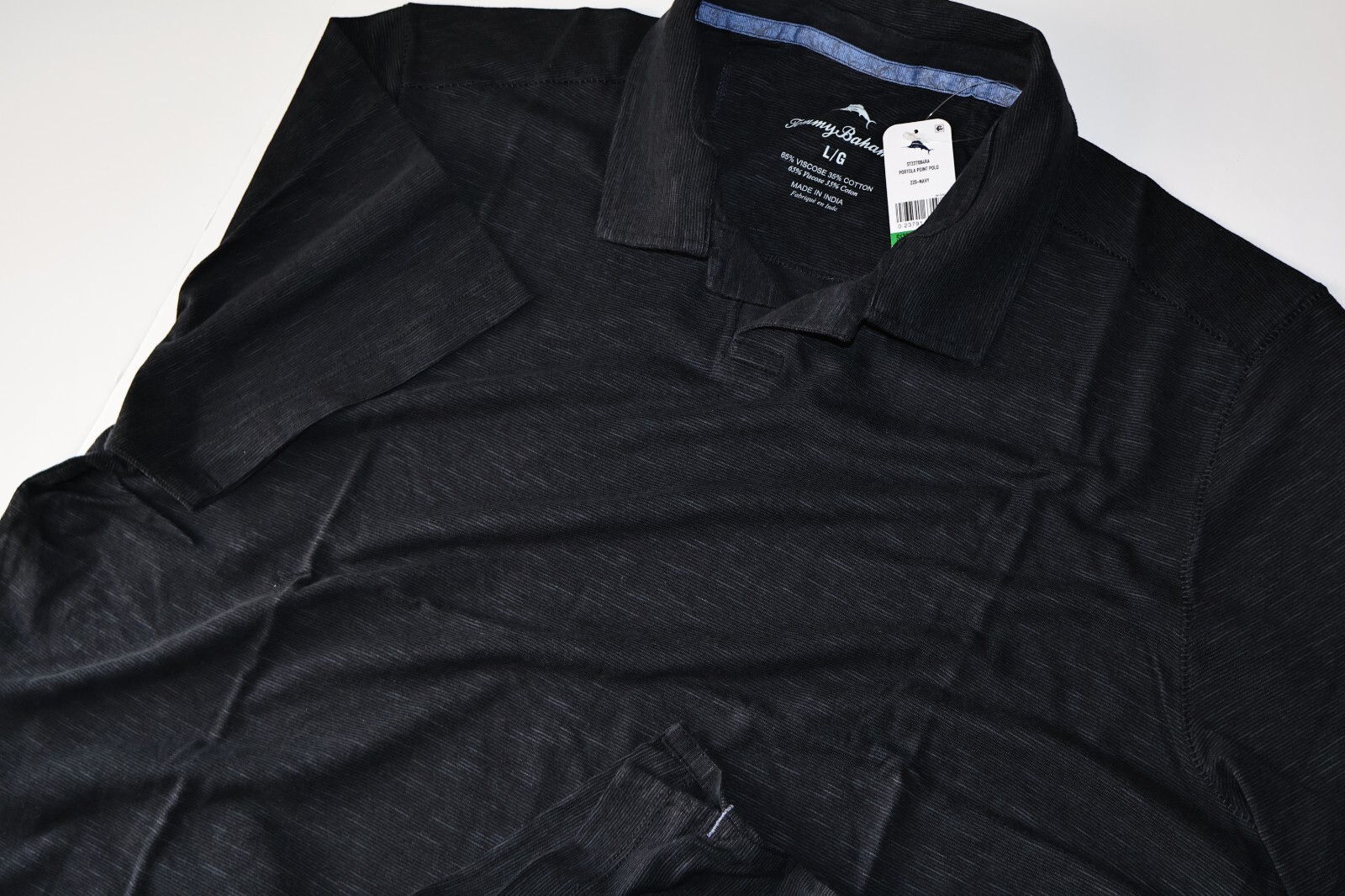 Tommy Bahama Polo Shirt Portola Point Solid Dark Navy Blue New SS Extra Large XL