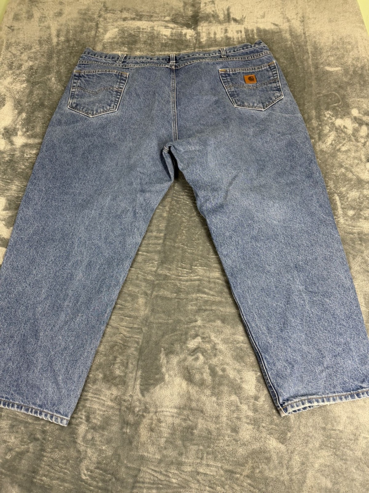Carhartt Mens Relaxed Fit Blue Denim Jeans B17 DST 48×28