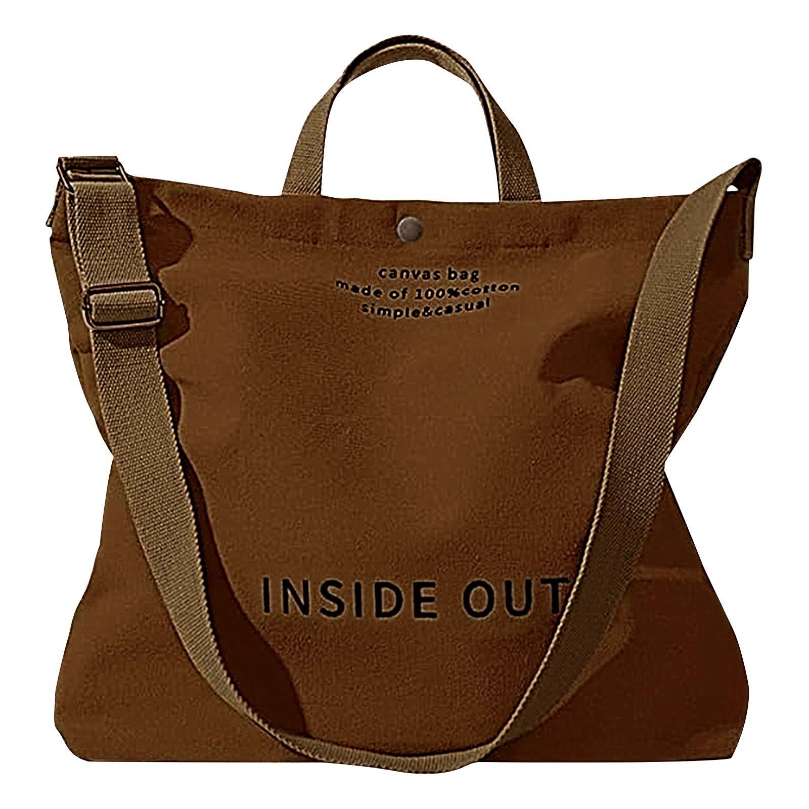 Canvas Tote Bag Inside out Bag Crossbody Bags Shoulder Bags for Work Travel