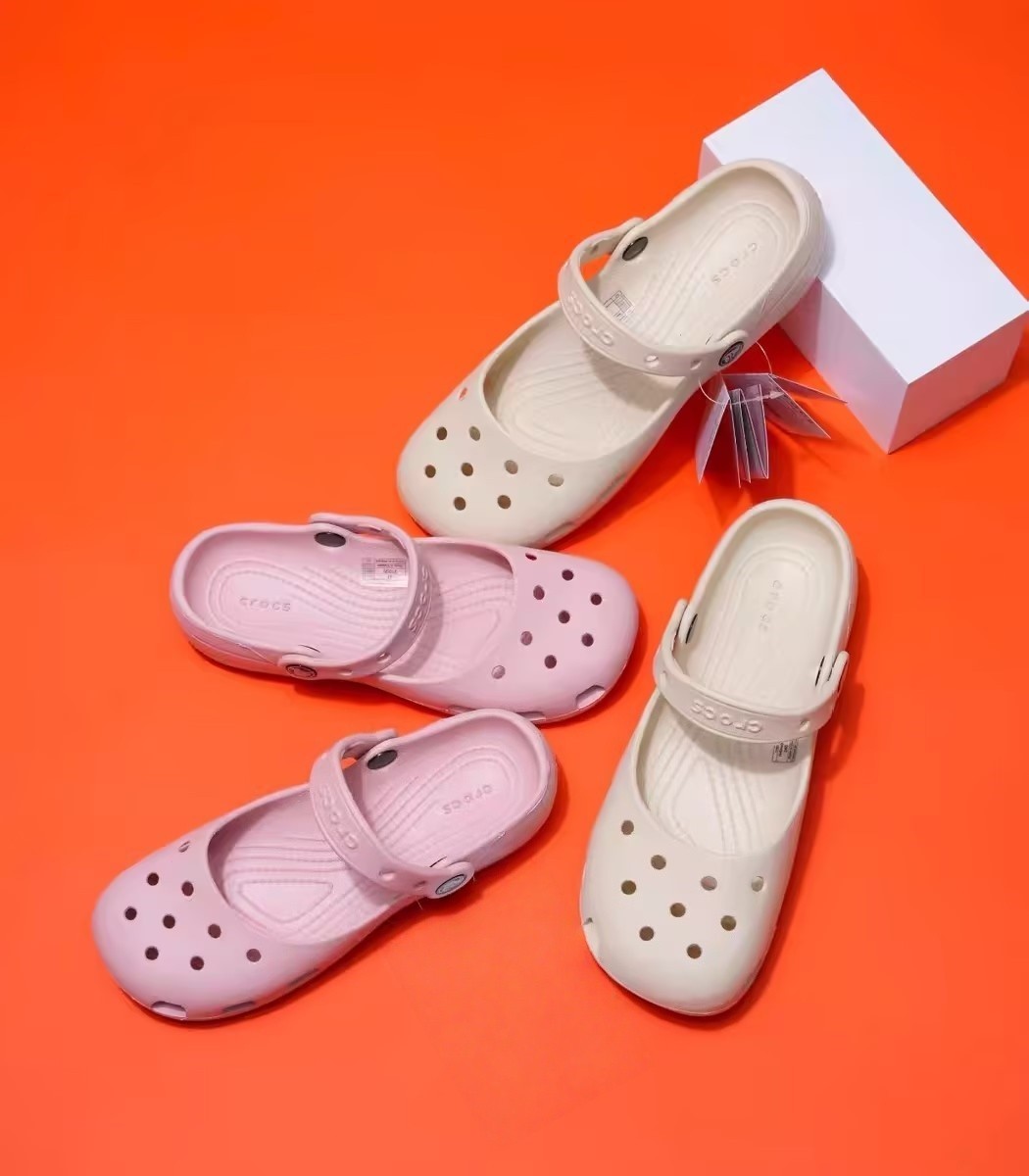 Womens Crocs Classic Leopard Print Ballet Flat Clog-Choose Color